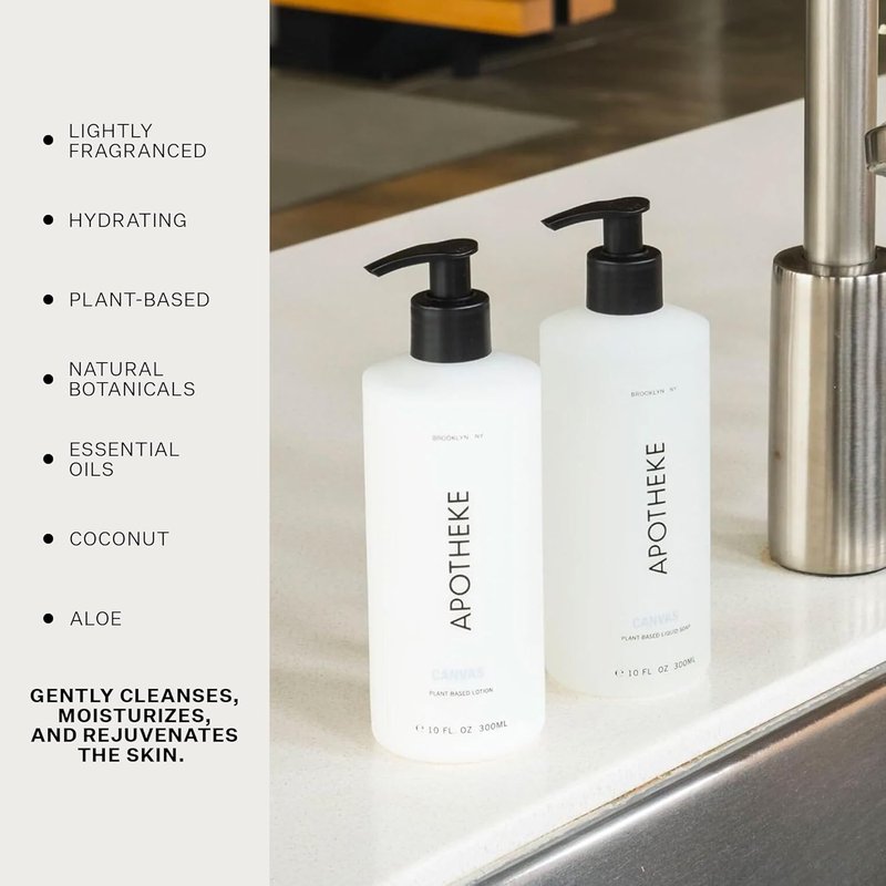 APOTHEKE Liquid Hand Soap - 10 Fl Oz Hydrating Formula with Premium Fragrance Oils | Gentle Cleanser for Kitchen & Bathroom