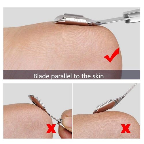 BEINY Stainless Steel Callus Shaver Pedicure Dead Hard Skin Remover Heel Razor Wooden Handle Cutter with Skin Rub & 10 Blades for Foot Care, Removing Solid, Cracked Skin Cells