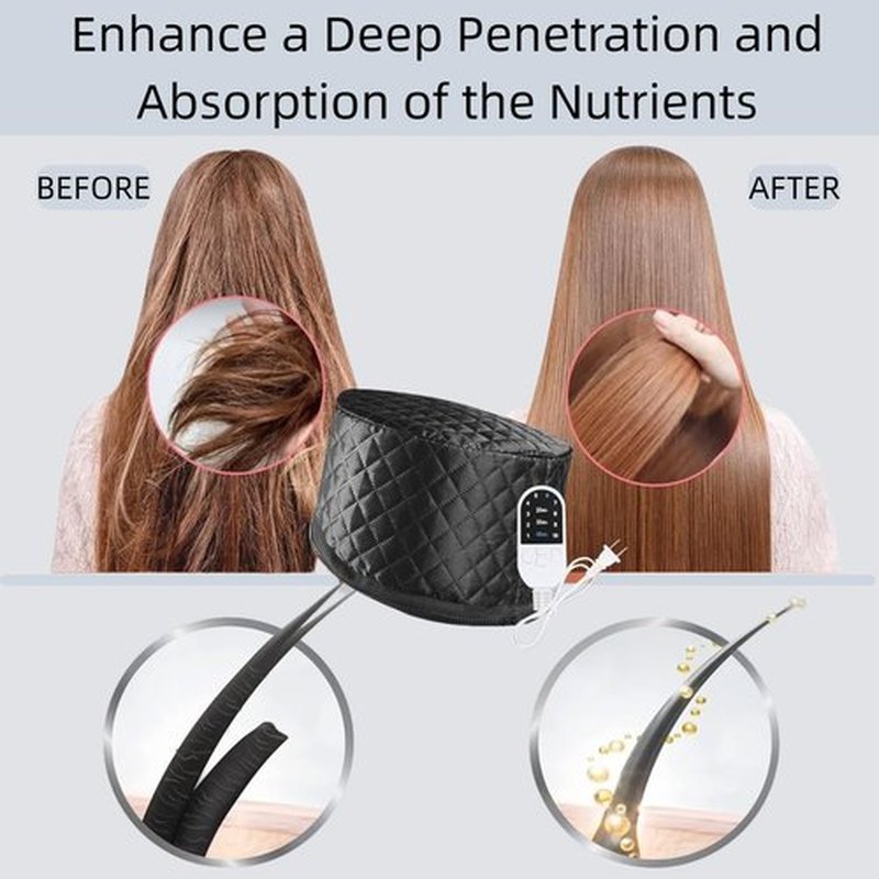 Hair Steamer for Natural Hair (Home Use) - 10-Speed Temperature Control, Fast Heating & Deep Strand Nourishment