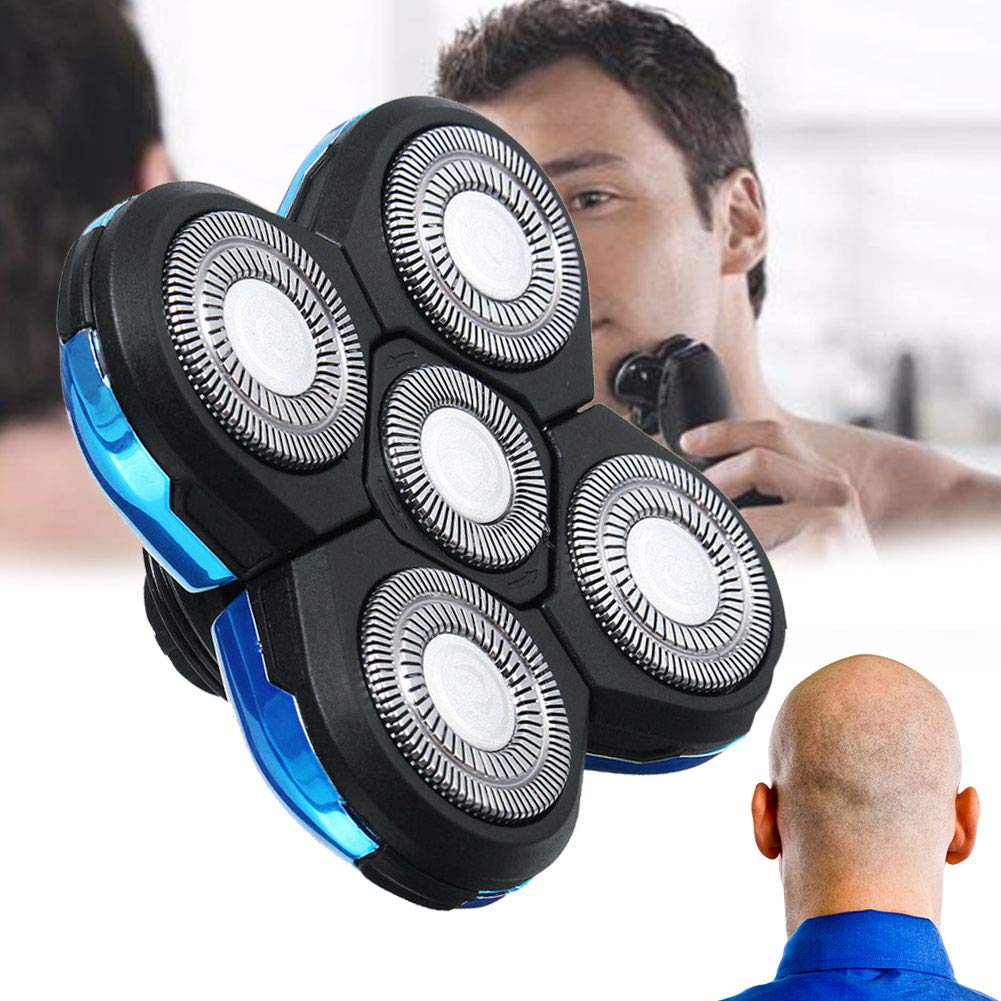 5 Head Shaver Heads, 2PCS Shaver Blade Heads Shaver Replacement for Electric Razor Shaving Bald Tool, Head and Face Electric Razor Shaver Head, Not Fit for Remington Razors
