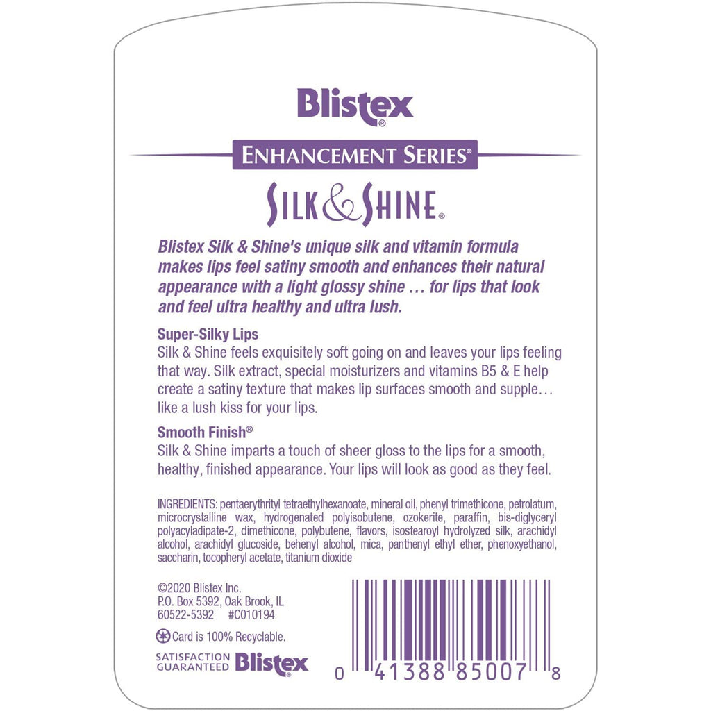 Blistex Silk & Shine Lip Moisturizer 0.13 oz Pack of 6