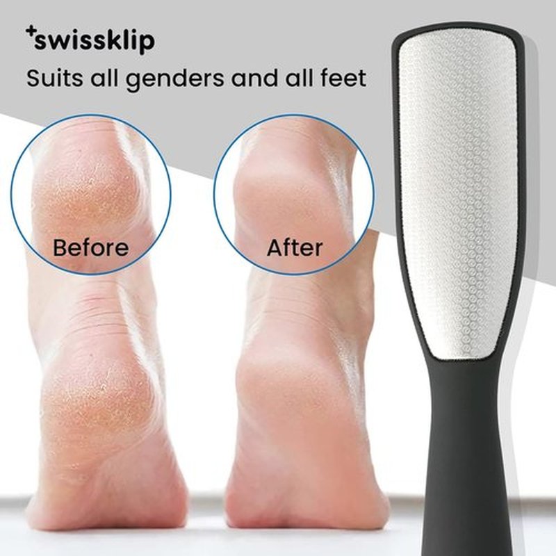 Swissker Foot File Callus Remover - Luxurious Heel Scraper for Cracked Heels | 1 Pack