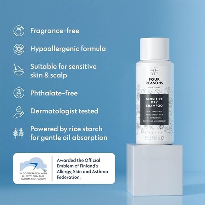 No Nothing Volumizing Dry Shampoo - Travel Size, Fragrance-Free & Hypoallergenic | 100ml for Sensitive Scalp