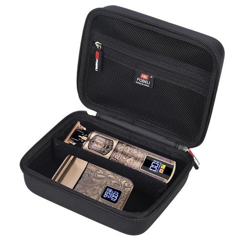 FBLFOBELI EVA Hard Storage Case for Ufree/for Brightup FK-8788T/ for Wahl 9916-817V Electric Razor Foil Shavers for Men, Hair Beard Trimmer Grooming Shaving Kit Storage Holder (PU Black)