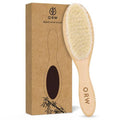 ORW OREN’S Baby Hair Brush - Perfect for Newborn, Toddlers, Infants, Girls & Boys - Beechwood Handle & Goat Hair White Soft Bristle Brush for Gentle Scalp Grooming, Cradle Cap Relief