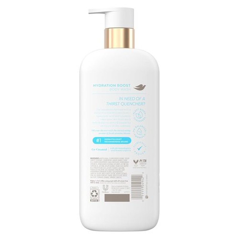 Dove Hydration Boost Body Wash - Deeply Moisturizing with Hyaluronic Acid | 18.5 Fl Oz
