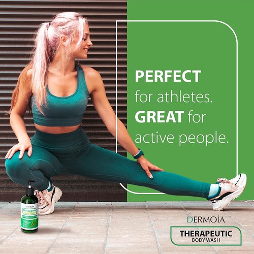 DERMOIA Tea Tree Oil Body Wash - Tea Tree Soap with Tea Tree Body Wash - Antifungal Body Wash for Athletes Foot & Jock Itch with Tea Tree Oil Soap - Hypoallergenic Body Wash 16oz