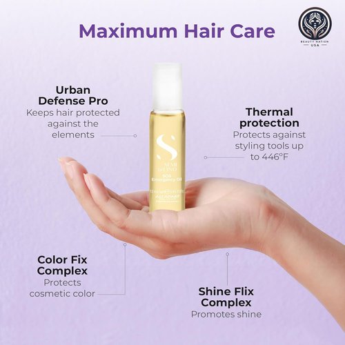 Alfaparf SOS Reconstruction Oil - Reparative Treatment for Damaged Hair | 6 Vials Bundle with Conditioning Cap