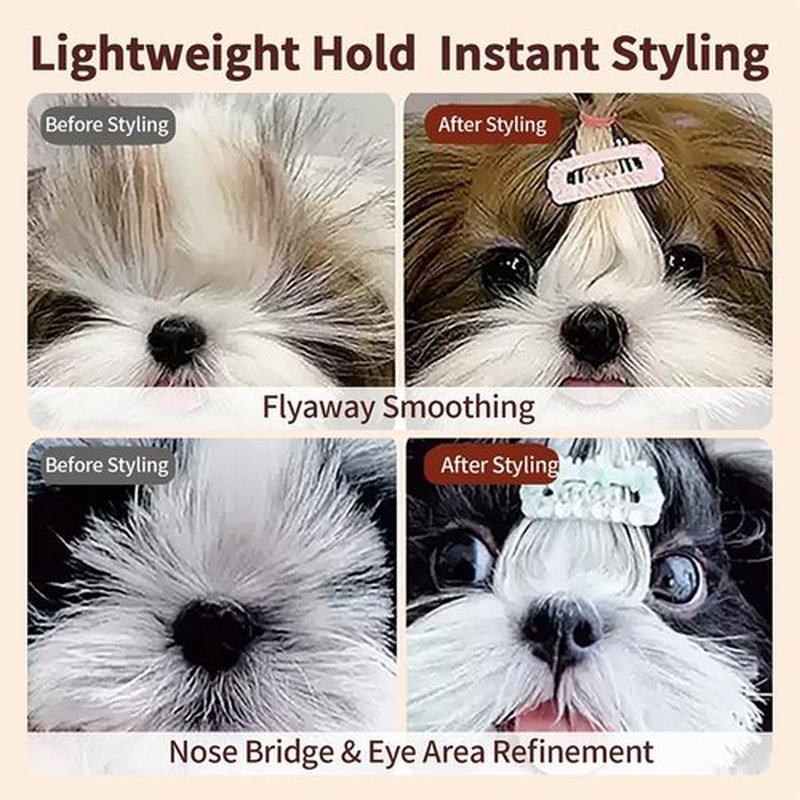 Manon Rosa Pet Styling Gel - Hypoallergenic Grooming Kit for Eyelashes & Nose Stray Hairs | 2 Tubes for Small Dogs & Cats