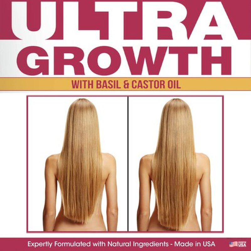 Difeel Ultra Growth Basil & Castor Hair Oil Leave in Conditioning Treatment 8 oz. - Large Bottle