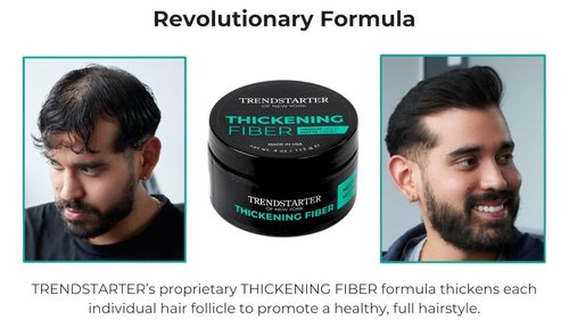 TRENDSTARTER Thickening Fiber Pomade - Medium Hold & Matte Finish - 4oz Water-Based Hair Clay