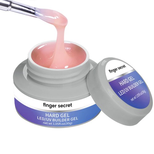 Hard Gel Builder Gel for Nails Durable Strong Long-lasting Nude 3D Sculpting Nail Extension Nail Builder Kit 1.05oz (nude, 1fl.oz)