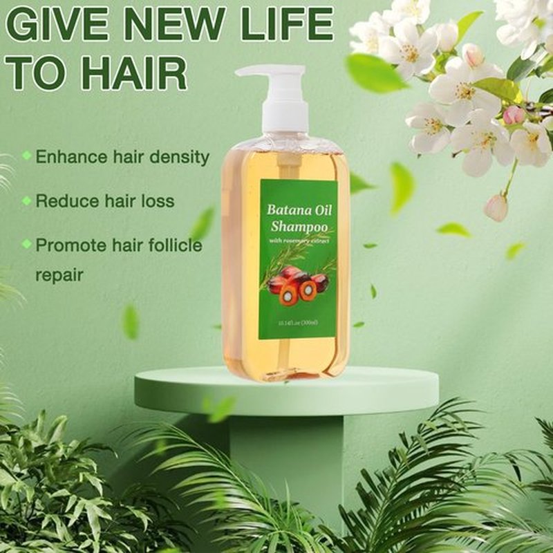 Shampoo De Batana, Rosemary Oil Shampoo De Batana Para La Caida Del Cabello, Nourishing & Regenerating Hair-Soft and Fluffy for Men & Women (1pcs)