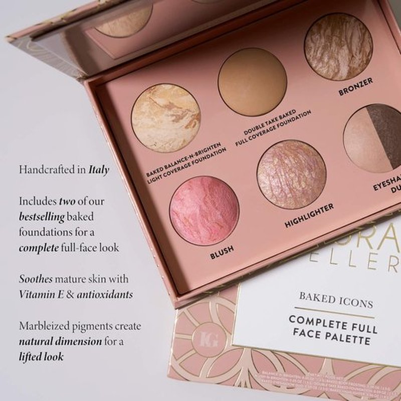 Laura Geller Baked Icons Full Face Makeup Palette - All-in-One for Mature Skin | Travel-Friendly, Light