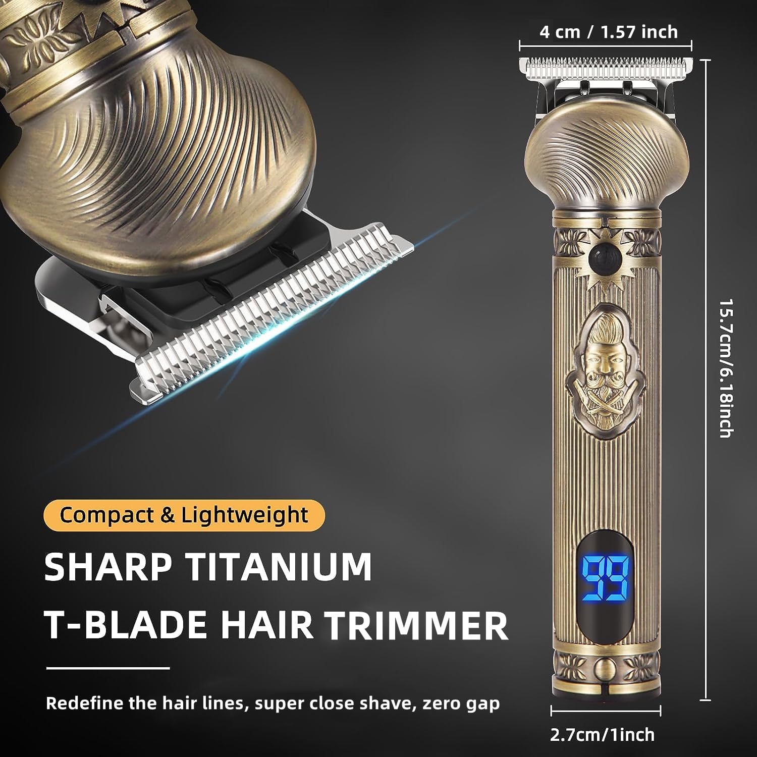 REHOYO Beard Trimmer for Men, Travel Electric Shavers for Men with Case, Cordless Hair Clipper, Mens Grooming Kit for Mustache Body Nose Face - 180 Mins Shaving, Gifts for Him & Father