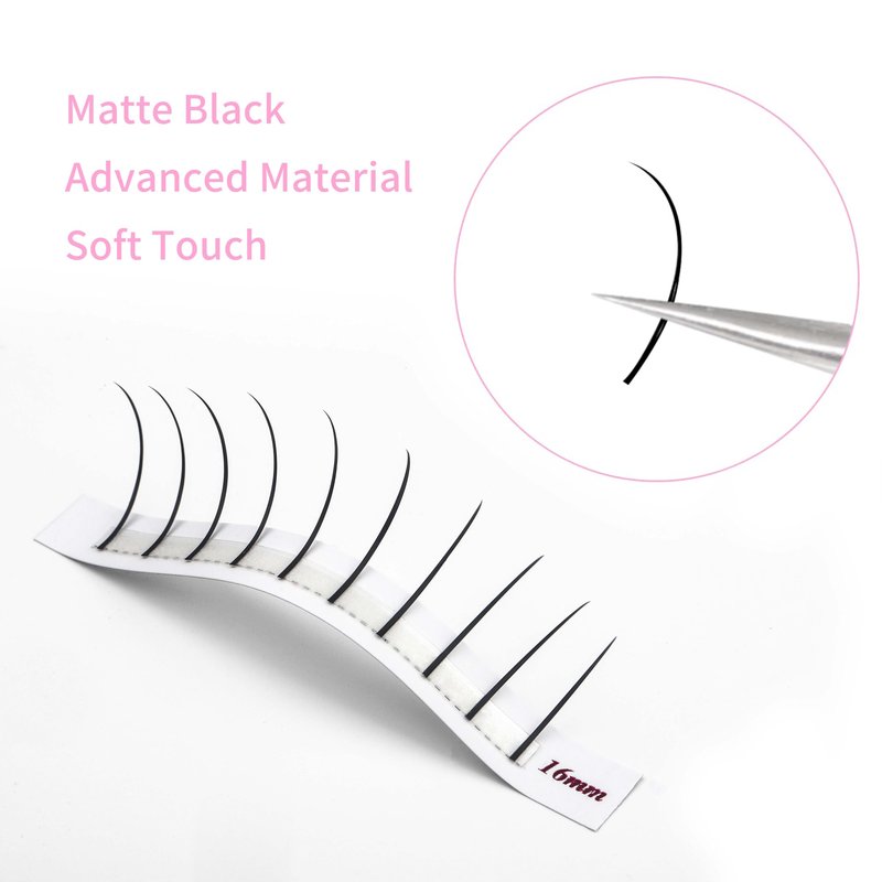 VEYES INC Spikes Lash Extensions, Premium Eyelashes Tray, Professional Supplies for Lash Techs 0.07D Curl 8-16mm Mixed Length Matte Black