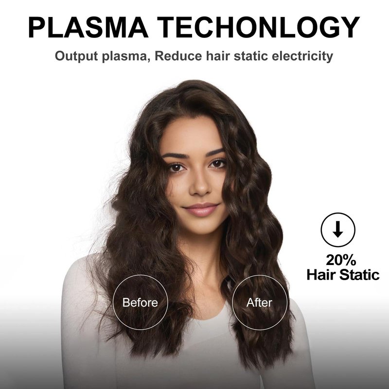 ZPP Hair Dryer, Professional High-Speed Ionic Blow Dryer, 110000 RPM Brushless Motor High Speed Motor for Fast Drying Low Noise Thermo-Control Hairdryer for Travel Women Men