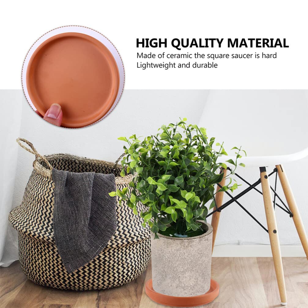 5 Pack Terracotta Plant Saucer 3 Inch, Small Clay Pot Saucers for Indoor Ourdoor Flower Pots, Round Ceramic Planter Trays for Succulents, Unglazed Drainage Drip Base for Potted Plants