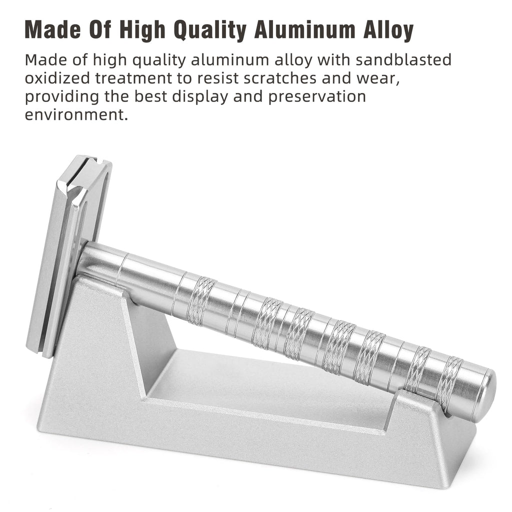 LANGZIHT Solid Aluminum Alloy Razor Stand - for Henson AL13 / AL13-M / Ti22 - 100g Weight - Ensuring Stability, Minimizing Movement - Excluding Razors