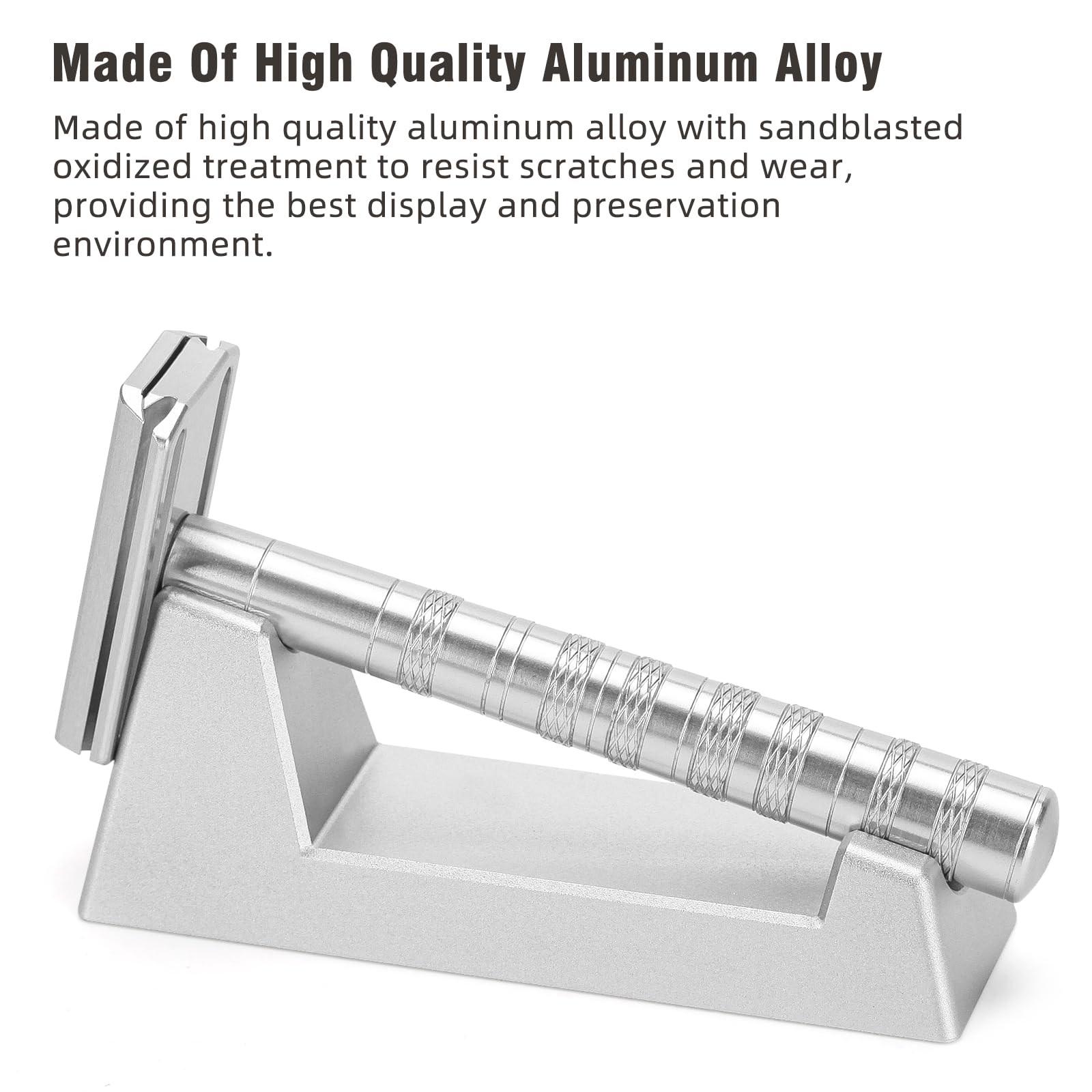 LANGZIHT Solid Aluminum Alloy Razor Stand - for Henson AL13 / AL13-M / Ti22 - 100g Weight - Ensuring Stability, Minimizing Movement - Excluding Razors