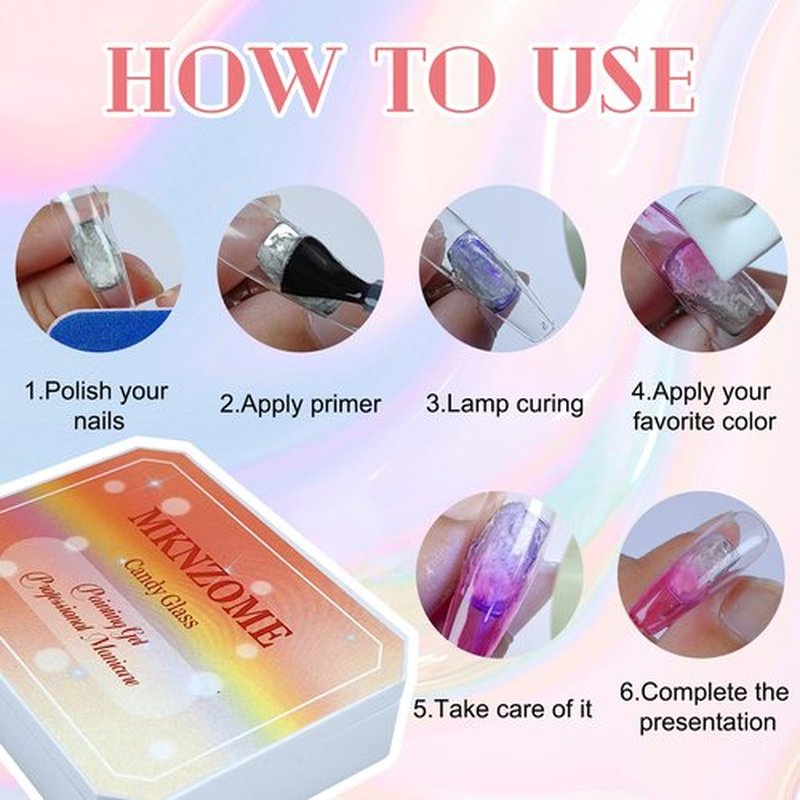 MKNZOME Patting Gel Nail Polish, 9 Colors Jelly Painting Gel Palette Red Pink Purple Yellow Green Blue Orange Blooming Aura Nails with Nail Sponges for Ombre, Grabbing Pen for French Manicure DIY