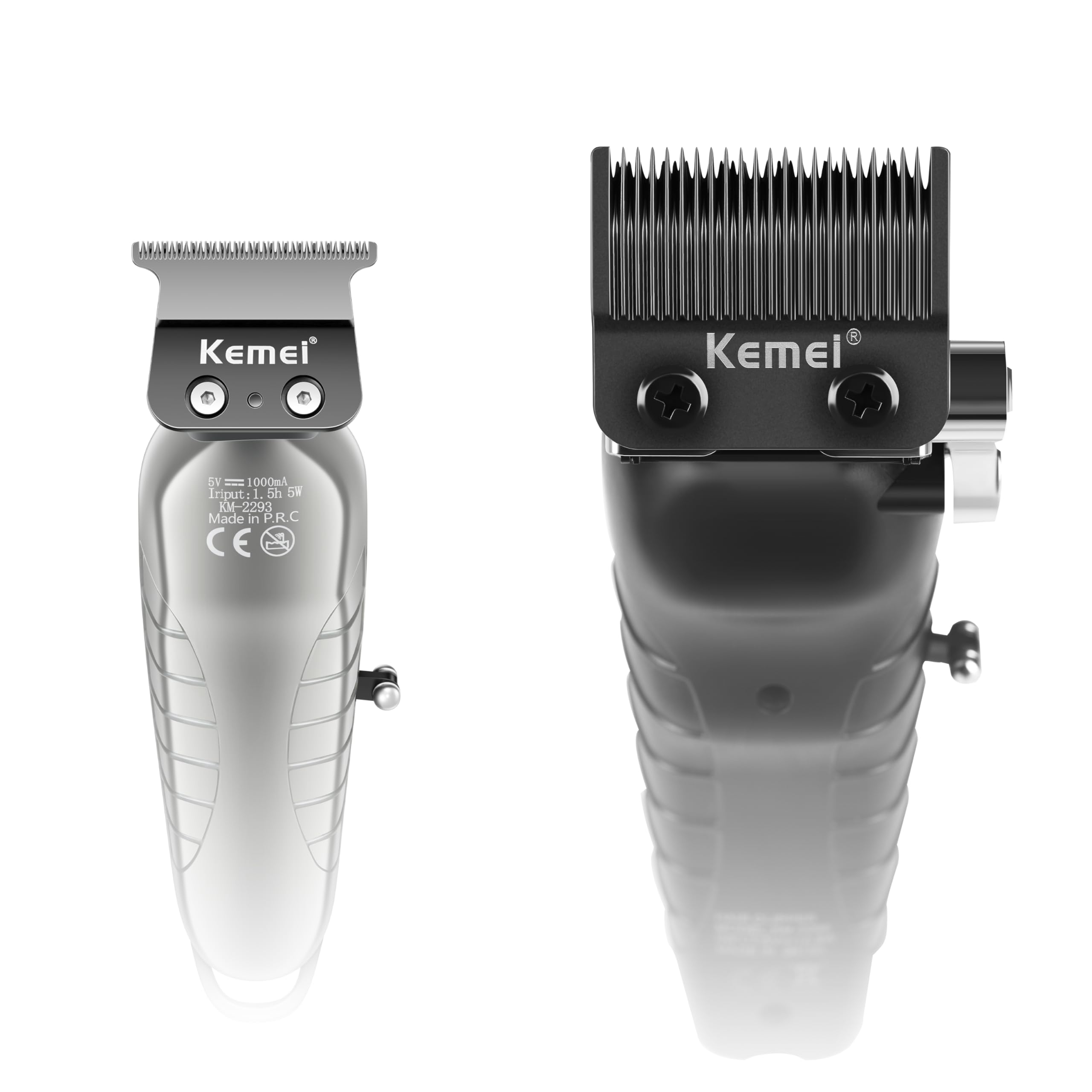 KEMEI Hair Clippers for Men, Professional Clipper and Trimmers Set, Cordless Zero Gap Trimmer for Men with LED Display, 11 Guide Combs