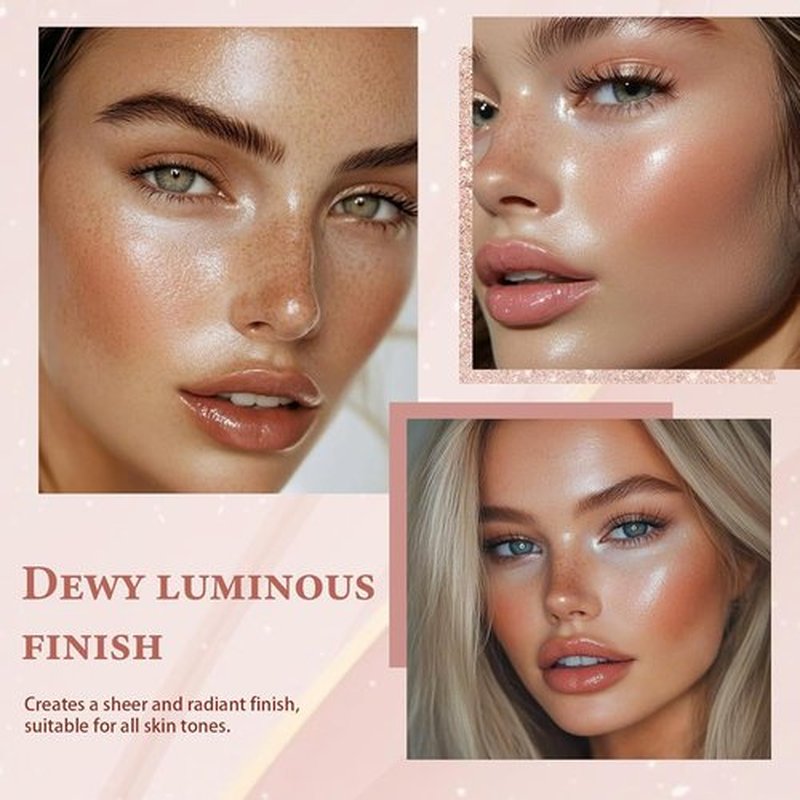 Skiennix Clear Dewy Marble Highlighter Stick - Buildable Glow for Face & Body | Vegan, 15g/0.53fl. Oz, Pink Silver