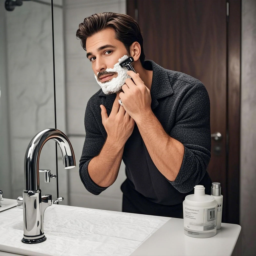 Beard Hair Catcher for Sink Beard Bib Disposable Beard Catcher for Shaving Sink Cover for Shaving & Trimming Clear Stop Worrying About Cleaning (Clear 50 PCS)