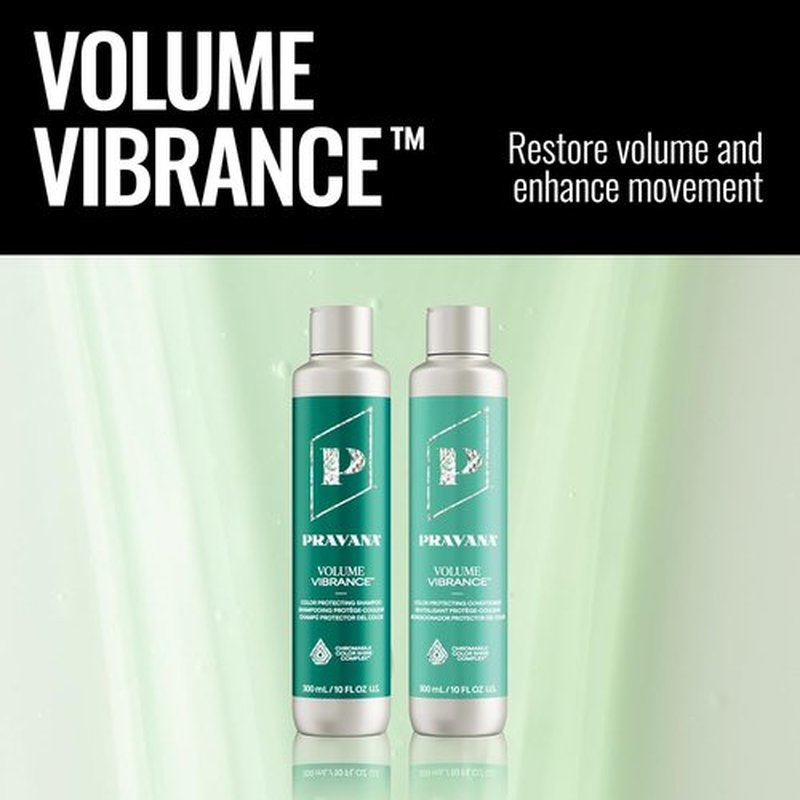 PRAVANA Volume Vibrance Conditioner - Lightweight Volume & Fullness for Fine, Color-Treated Hair | Strengthens & Reduces Breakage | Vegan Formula