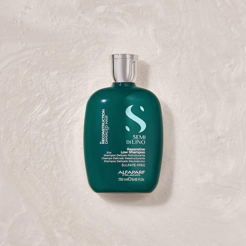 Alfaparf Milano Semi Di Lino Reconstruction Gift Set | Sulfate-Free Shampoo, Mask & Anti-Breakage Spray for Damaged Hair - Intense Repair & Shine