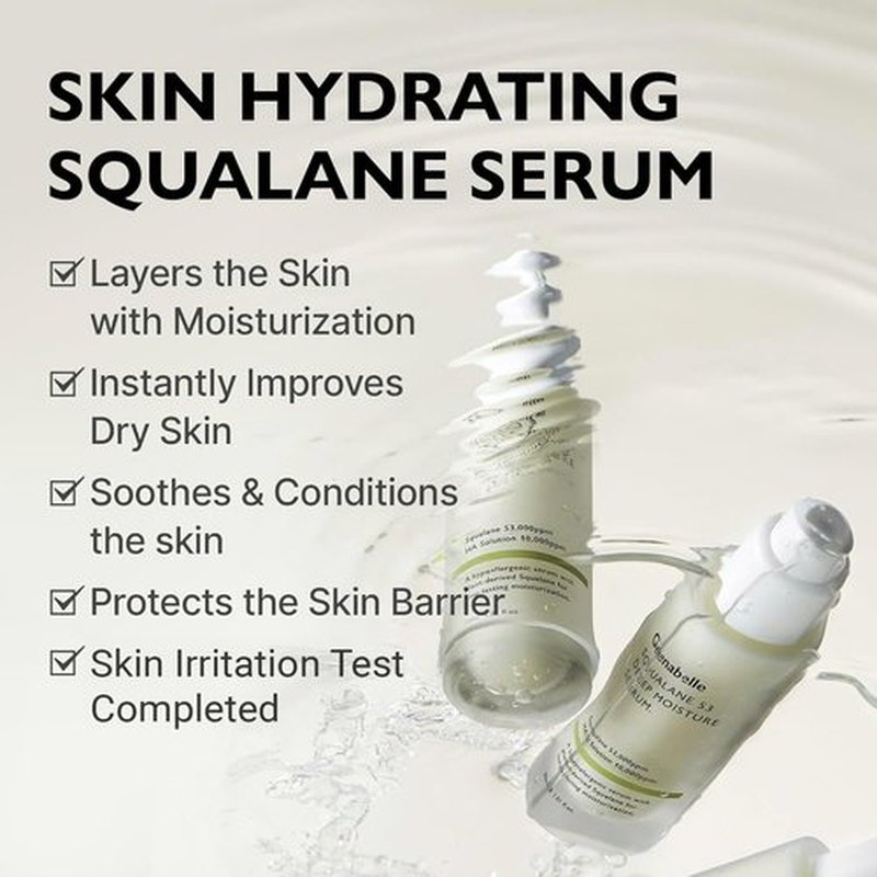 Genabelle Squalane 53 Deep Moisture Serum– Hydrating Serum with Plant-Based Squalane, Pine Exosomes for Long-Lasting Moisture, Skin Barrier & Radiance