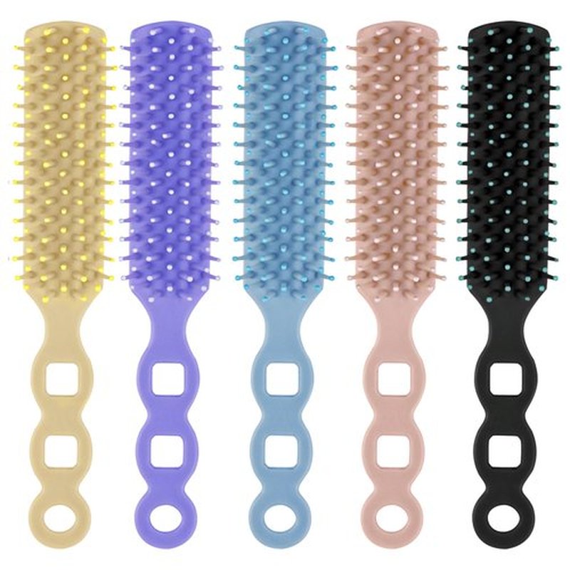 Gisdo 50 Pcs Hair Brush and Comb Set in Bulk for Homeless Individually Wrapped, Bulk Comb Brush Hairbrush for Women Kids Hotel Homeless Charity (Bright Color)