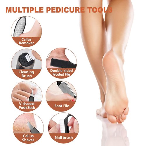 LAVAED Electric Foot Callus Remover Rechargeable Callus Remover for Feet - IPX7 Waterproof Foot Filer Electronic Foot Sander Pedicure Kit Upgrade High Power & LED Display for Cracked Heels Dead Skin