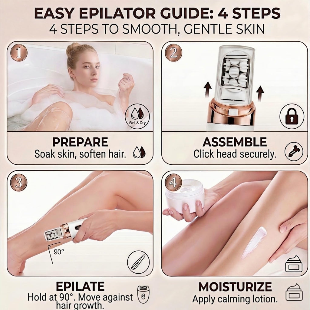 Epil Pro 3.0 Women Face Epilator,2-in-1 Facial Hair Remover and Shaver for Women — Rechargeable Cordless Electric Facial Epilator with LED — for Face, Upper Lip, and Chin,Suitable for Facial
