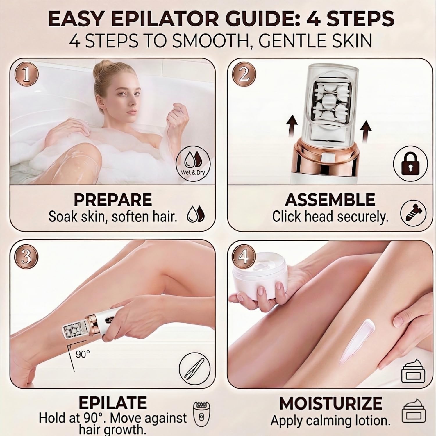 Epil Pro 3.0 Women Face Epilator,2-in-1 Facial Hair Remover and Shaver for Women — Rechargeable Cordless Electric Facial Epilator with LED — for Face, Upper Lip, and Chin,Suitable for Facial