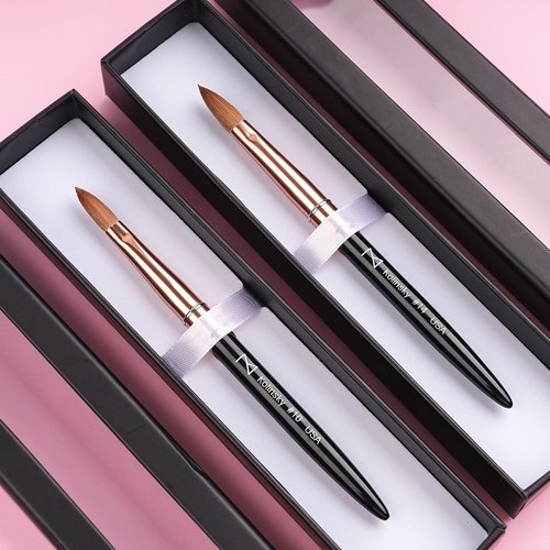 M – Regal 100% Kolinsky Acrylic Nail Brush | Professional Acrylic Nail Sculpting & Application Brush | Premium Nail Art Tool for Nail Technicians & Artists (#10)