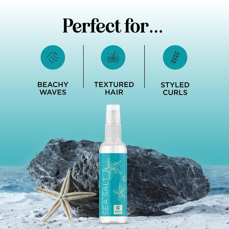 Volumizing Sea Salt Spray by [Brand Name] - Texturizing Beach Waves & Curl Activator with Argan Oil