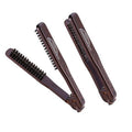 PERFEHAIR Double Sided Straightening Brush - Natural Boar Bristle Clamp for Smooth, Frizz-Free Styling, No Hair Pulling, Long-Lasting Design