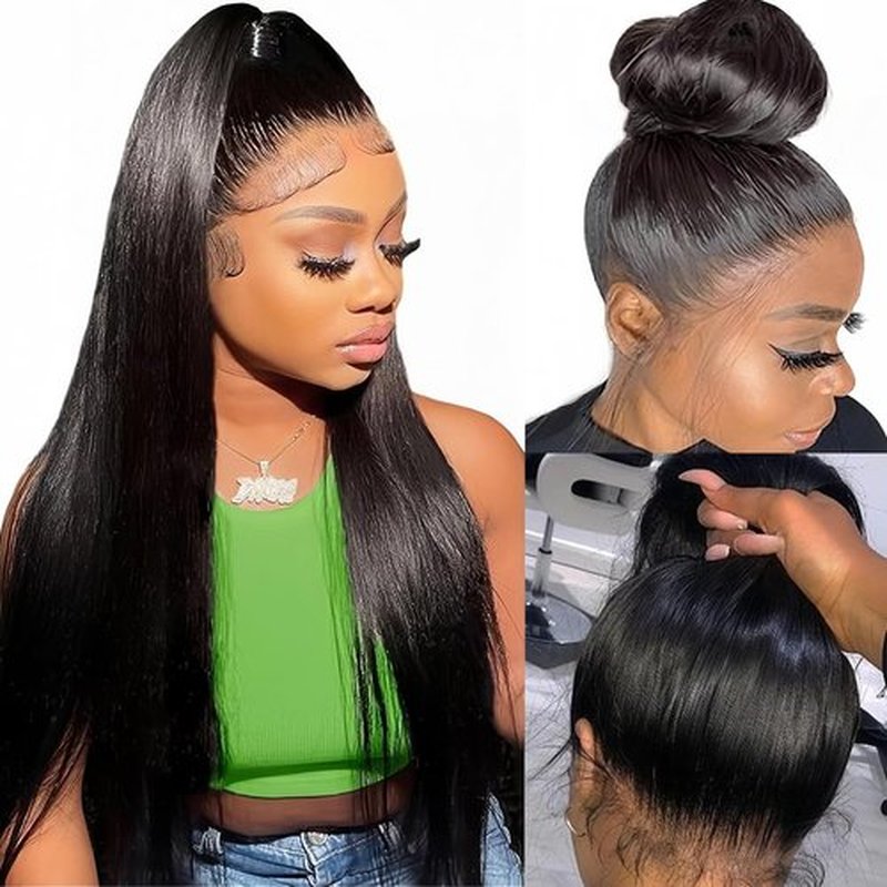 TwerkGirls Straight 360 Lace Front Wigs Human Hair Pre Plucked 18 Inch 200% Density Hidden Strap Drawstring Wig Hd Transparant Full Lace Human Hair 360 Glueless Wigs for Black Women