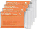 QIO CHUANG Emergency Mylar Thermal Blankets - 4-Pack Survival & Camping Blankets for Outdoors, Hiking, & First Aid