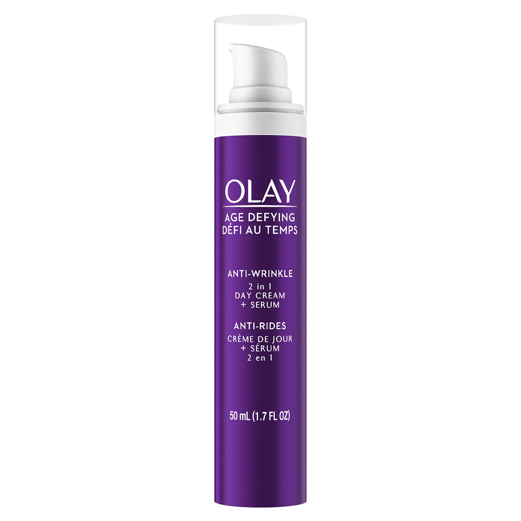 Wrinkle Cream by Olay Age Defying 2-in-1 Anti-Wrinkle Day Cream Plus Serum, 1.7 Fluid Ounce