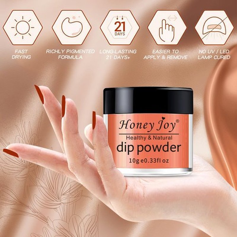 Dip Powder Set, Honey Joy 6 Colors Brown Coffee Color Dipping Powder Set Nail Art Manicure DIY Salon Home Gifts for Women, No Need Nail Lamp Cured (DP-C-6pcs-10g/box)…