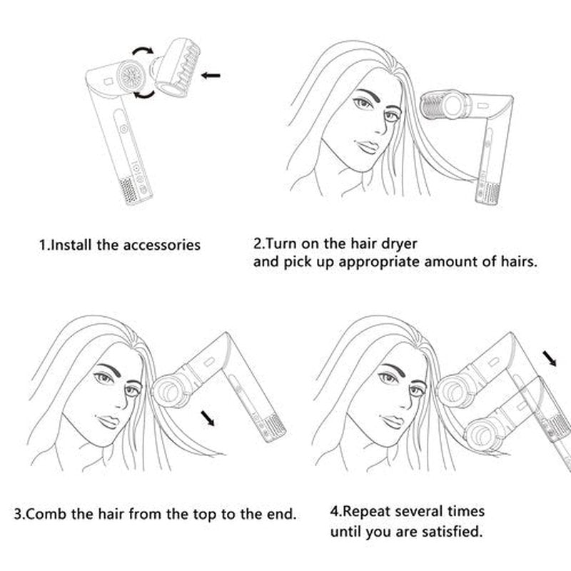 FrizzFighter Finishing Tool for Shark XSKHD4PA FlexStyle,Attachment for FlexStyle Styling System(HD400 Series),Solution for Sleek, Frizz-Free Hair,Drying Tool,Smooth Flyaways.