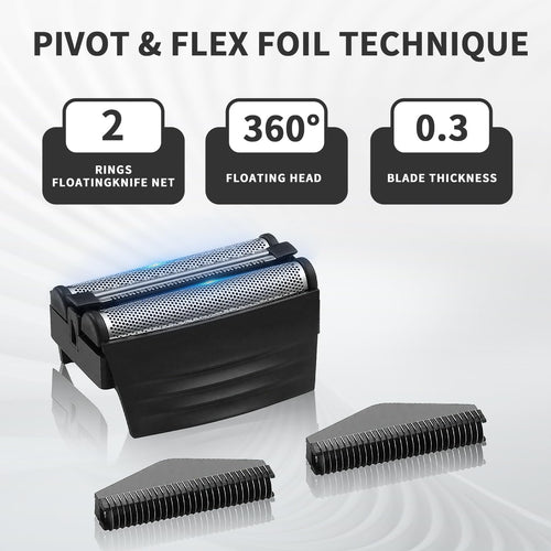 1PACK（BLACK）Shaver Replacement Foil Compatible with Remington TITANIUM-X Flex & Pivot Foil and Cutter F5800 & F7800,Shaver heads Fit for Remington F4900,F5800,F7800