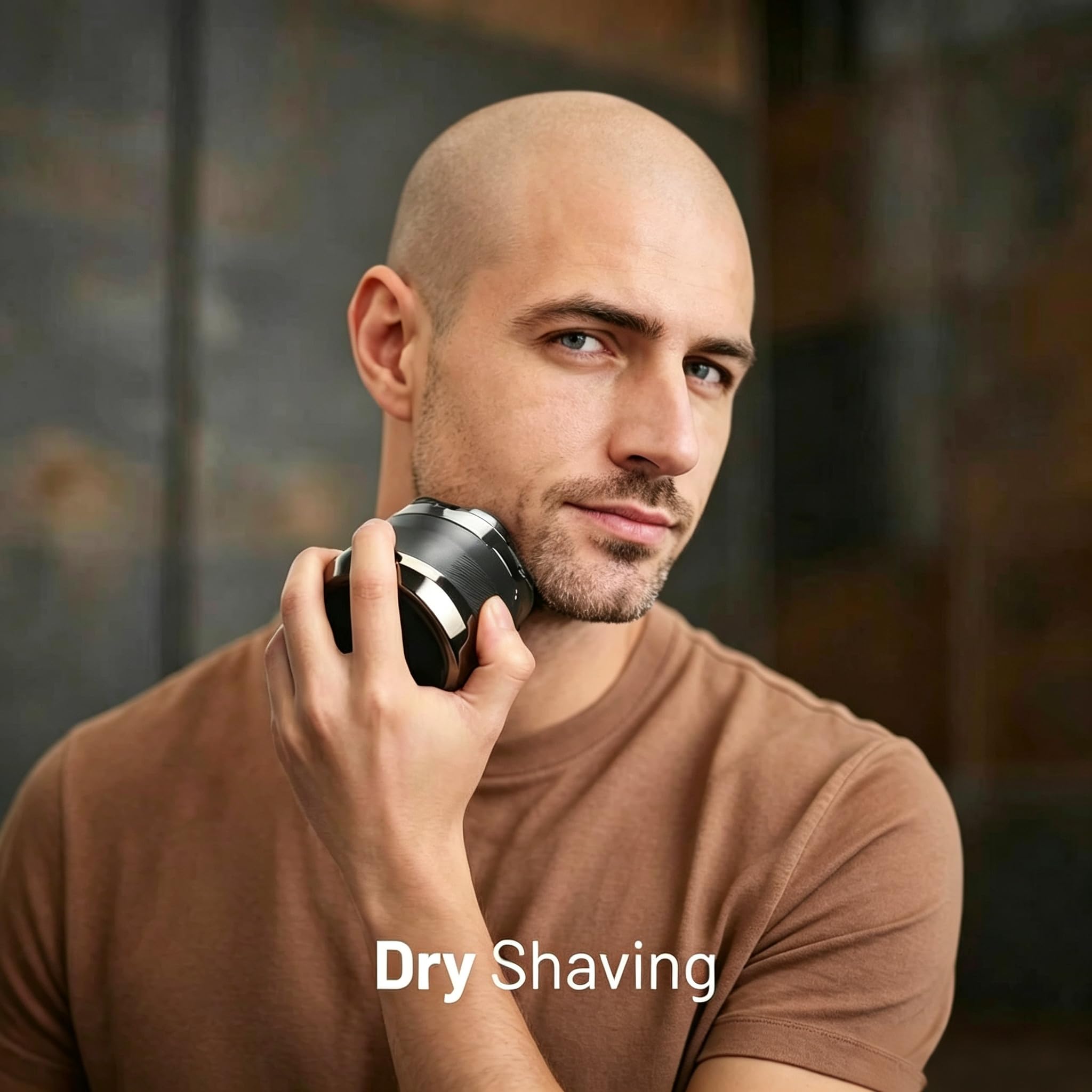 YINICARE® 7D Head Shaver for Bald Men with 2 Magnetic Replacement Floating Heads Waterproof Wet & Dry Electric Rotary Razor Close Smooth Shave, Long Battery Life, LED Display & Type-C Fast Charging