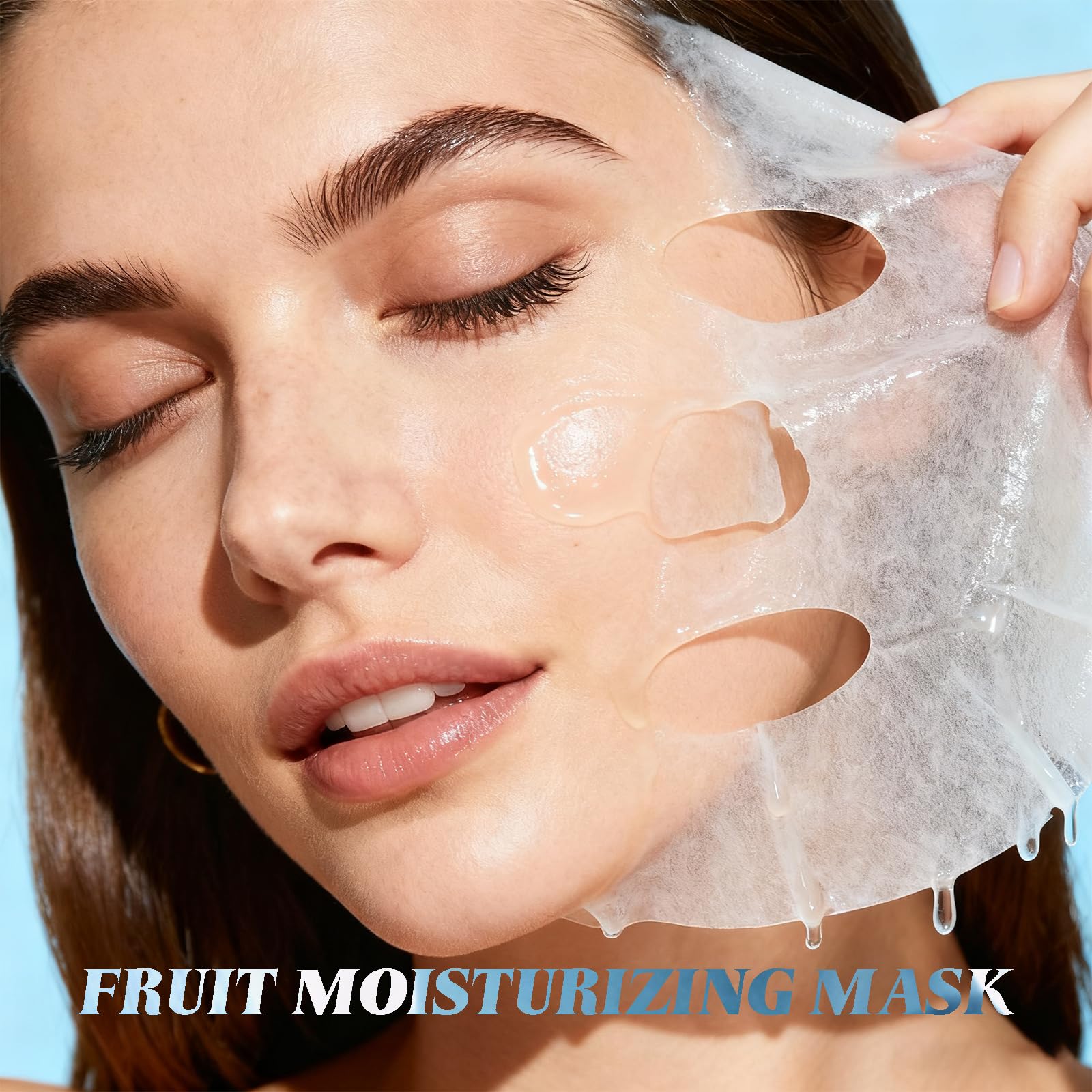 14 PCS Fruit Face Masks Skincare,Sheet Facial Mask Skincare Gifts Set,Plant and fruit mask, Kids Face Mask Spa Day Kit Supplies,Soothe Face Mask for Spa Party，Moisturizing, Brightening, Soothing