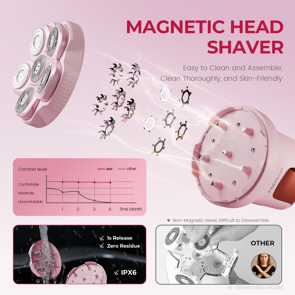 PRITECH Electric Razors for Women Legs, Electric Shaver for Women