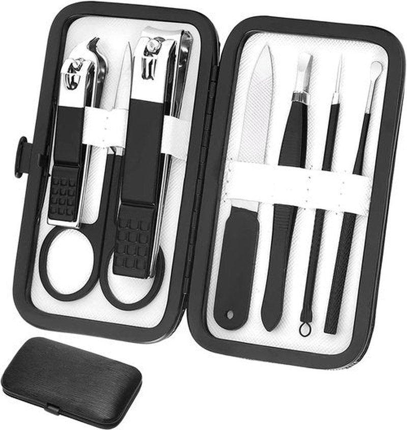 Manicure Set Personal Care Nail Clipper Kit Manicure Professional Pedicure Set Mens Accessories Personal Care Set Grooming Kit Fathers Gift for Men Husband Boyfriend Parent