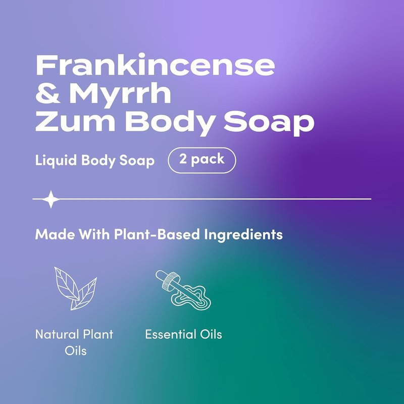 Zum Body Soap - Frankincense & Myrrh Scent - 16 Fl Oz | 2 Pack for Nourishing Skin