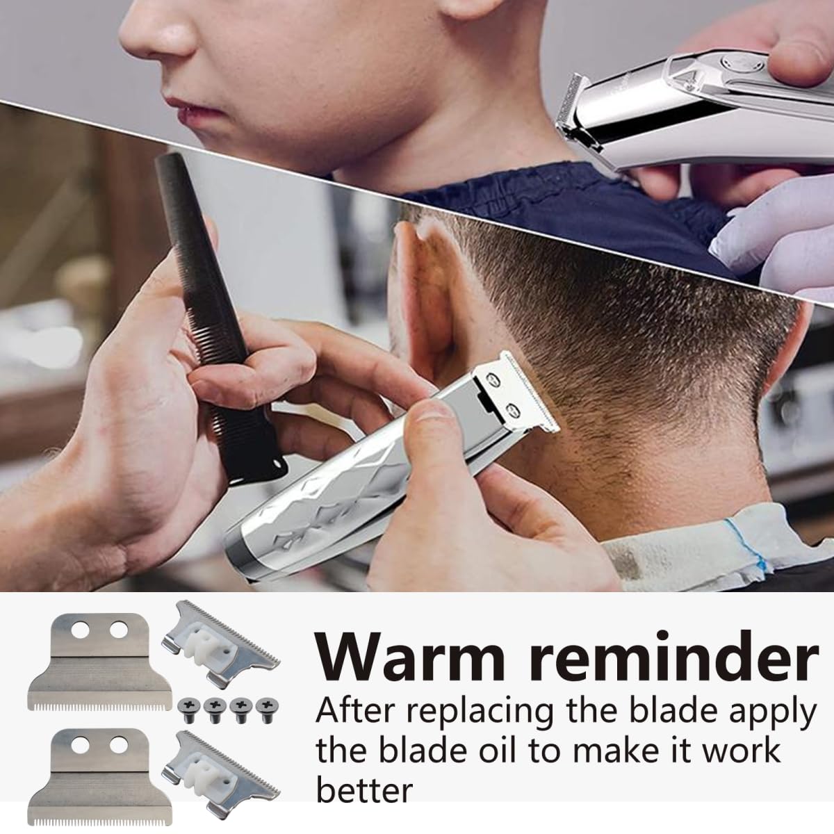 Gxcdizx Trimmer Blades Set for Wahl 5 Star Series Detailer (8081) Cordless Detailer LI (8171) T*Wide Blade Replacement